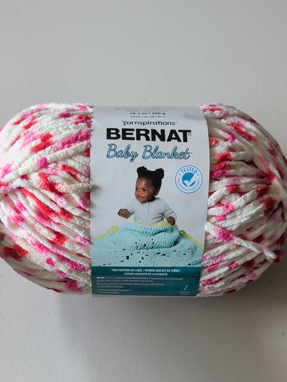 Baby Blanket Yarn - Strawberry Dot